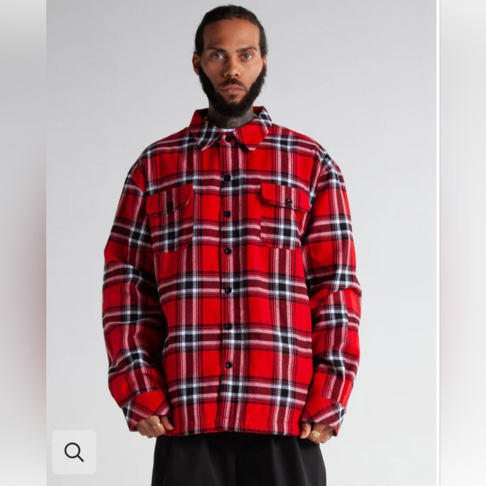 Mens Red Plaid Jacket